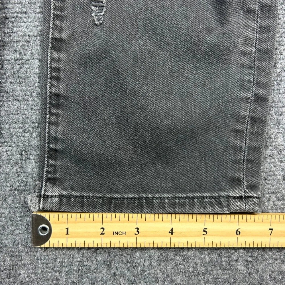 American Eagle Athletic Skinny Jeans‎ Mens 34x32 Black Distressed Ripped Denim